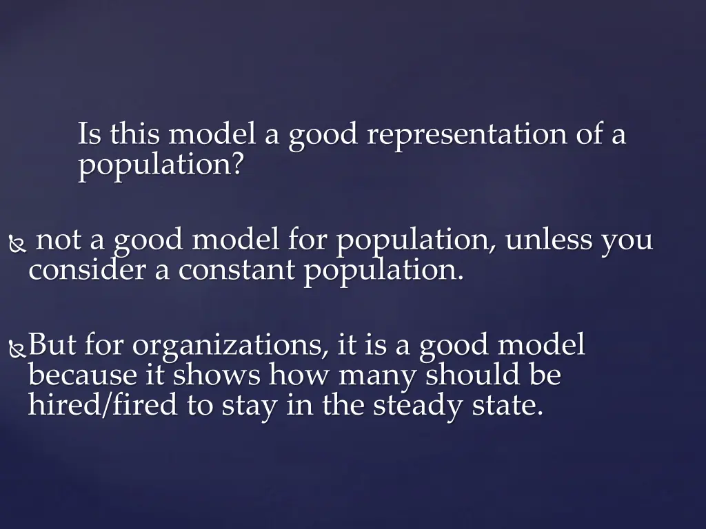is this model a good representation