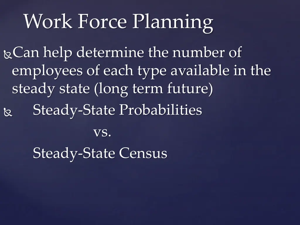 work force planning