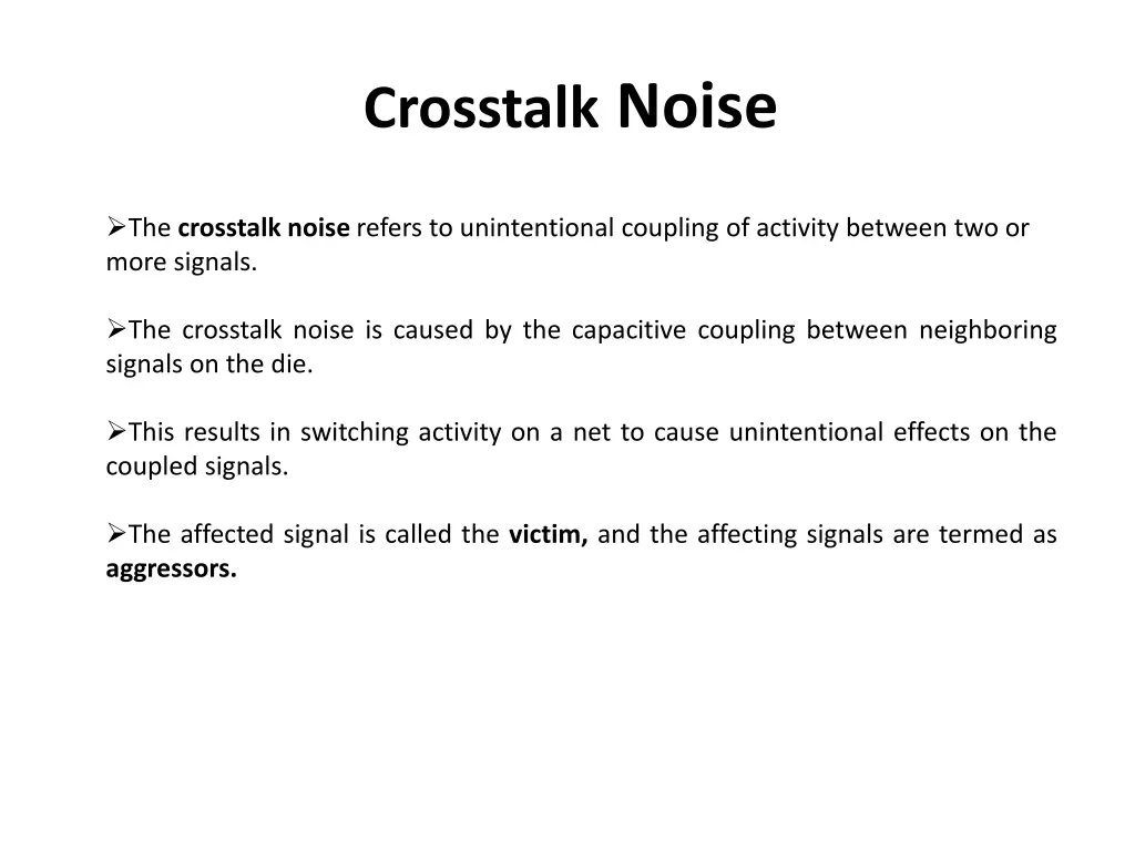 crosstalk noise
