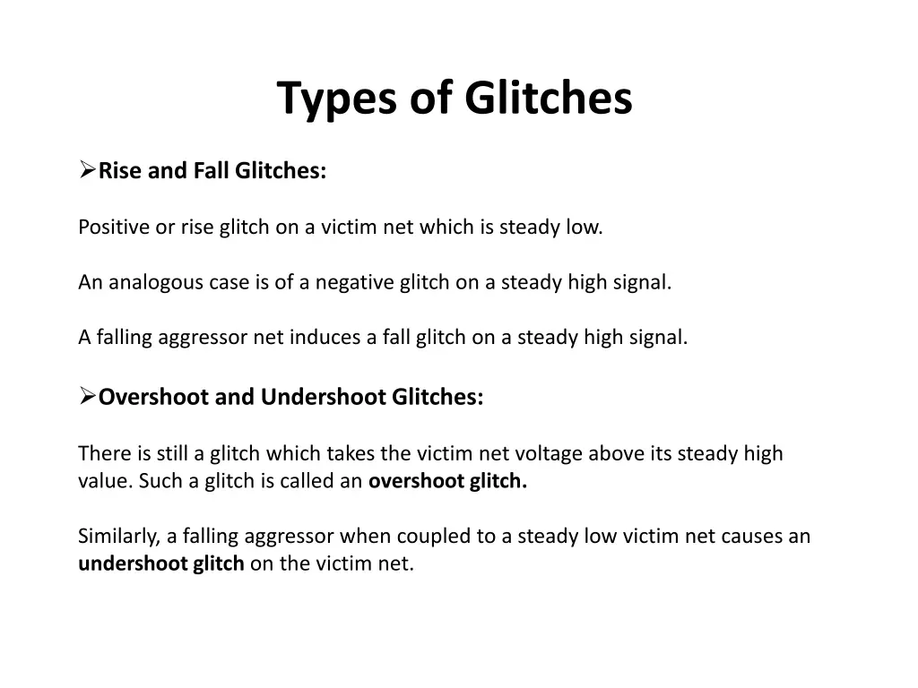 types of glitches