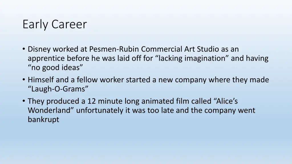 early career