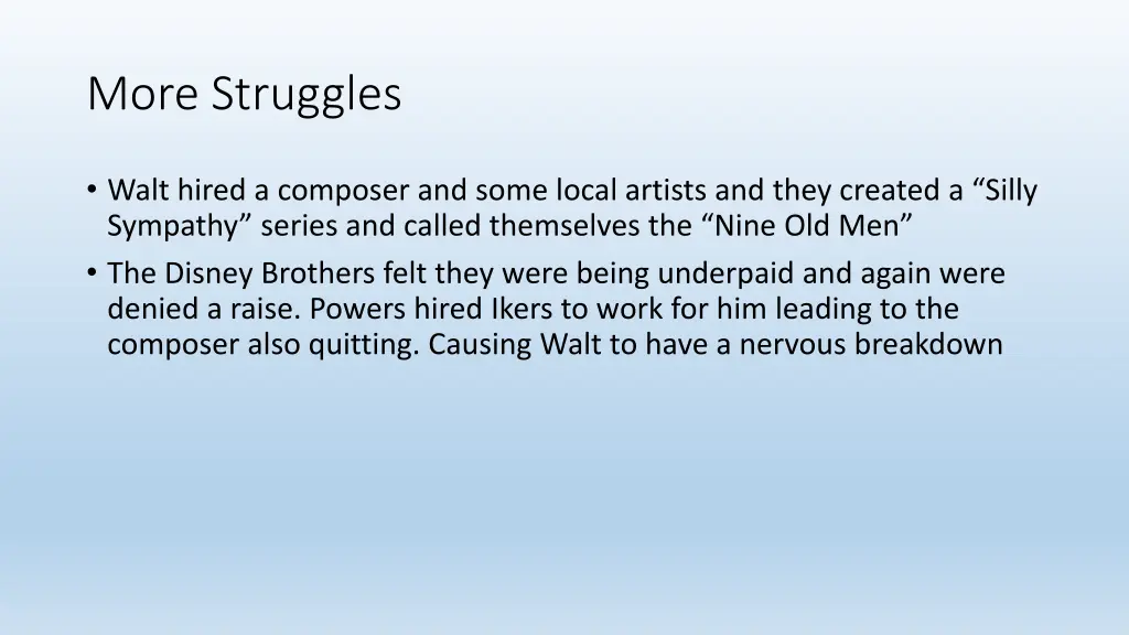 more struggles