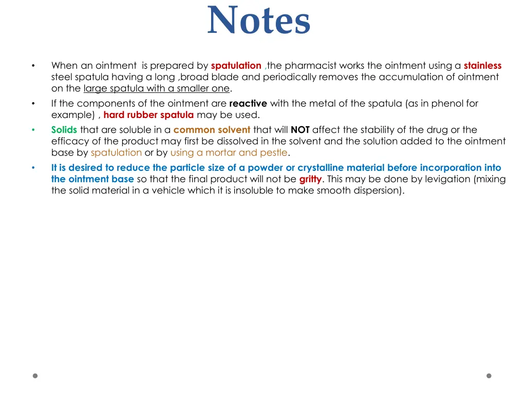 notes