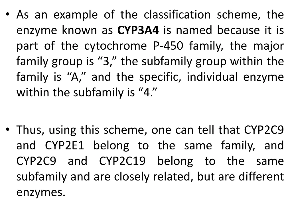as an example of the classification scheme