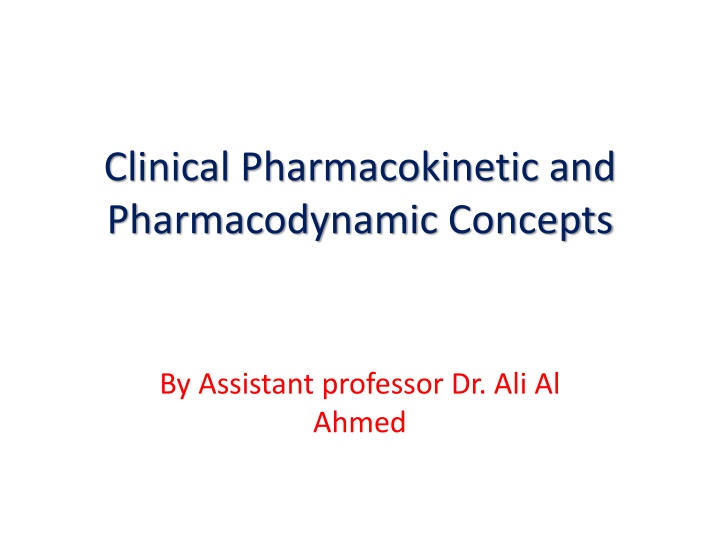 clinical pharmacokinetic and pharmacodynamic