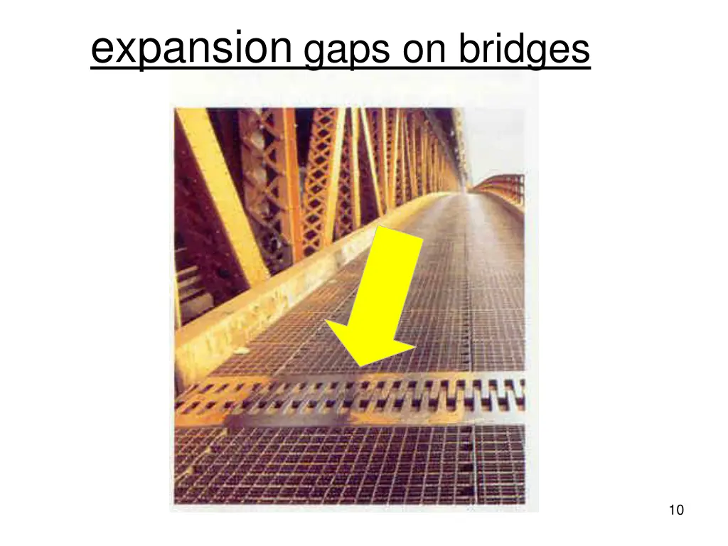 expansion gaps on bridges