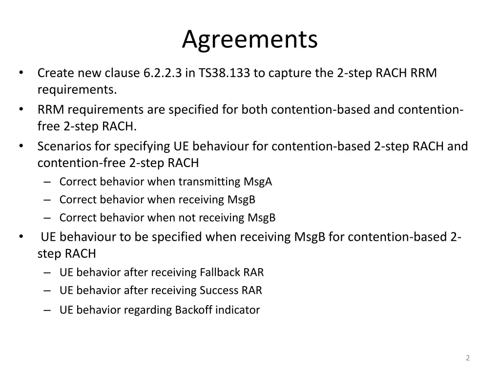 agreements