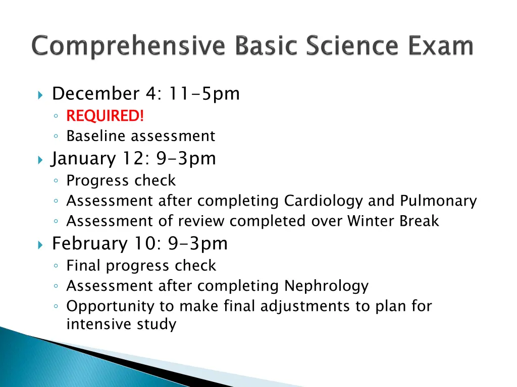december 4 11 5pm required baseline assessment