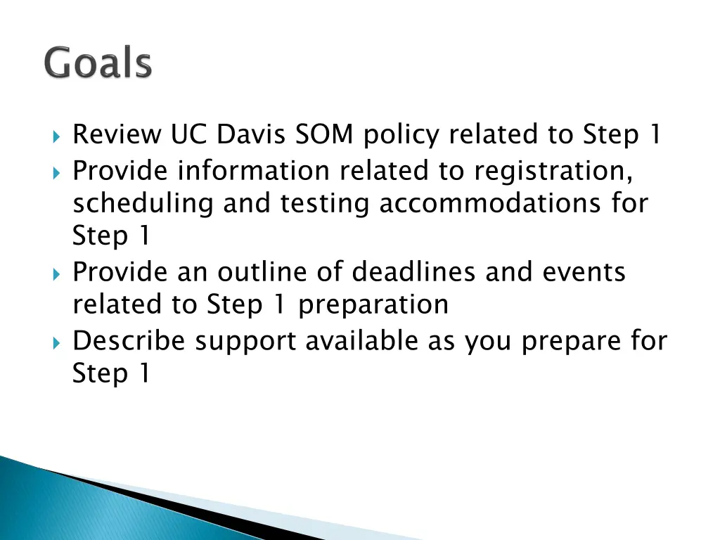 review uc davis som policy related to step