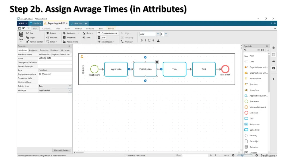 step 2b assign avrage times in attributes