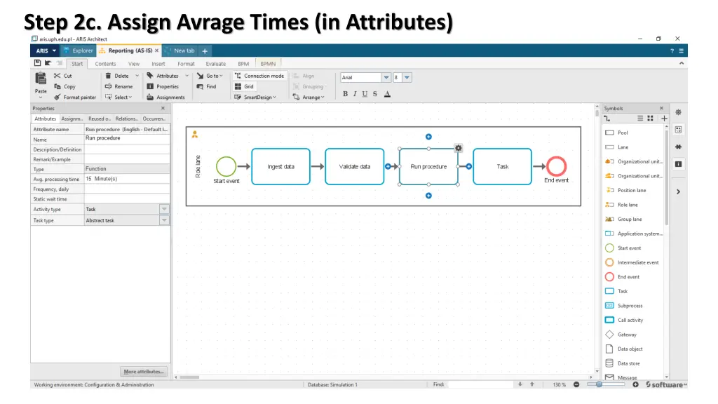 step 2c assign avrage times in attributes