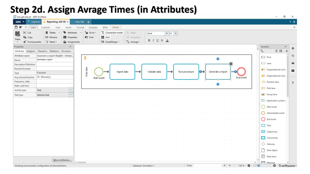 step 2d assign avrage times in attributes