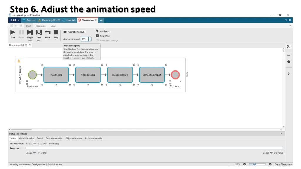 step 6 adjust the animation speed
