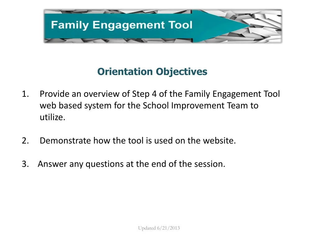 orientation objectives