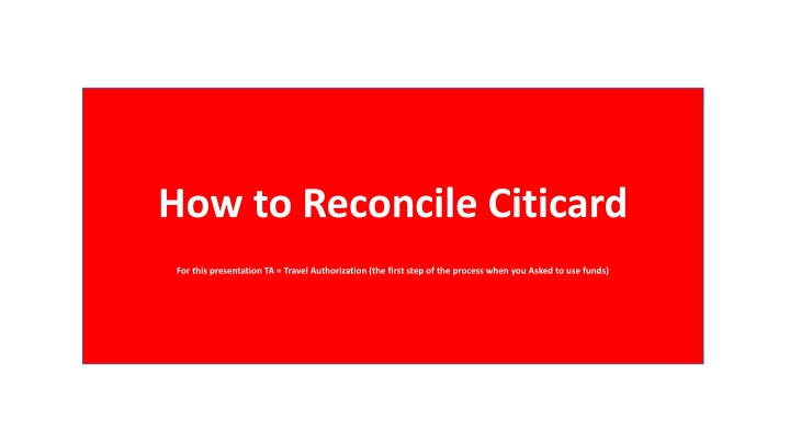 how to reconcile citicard