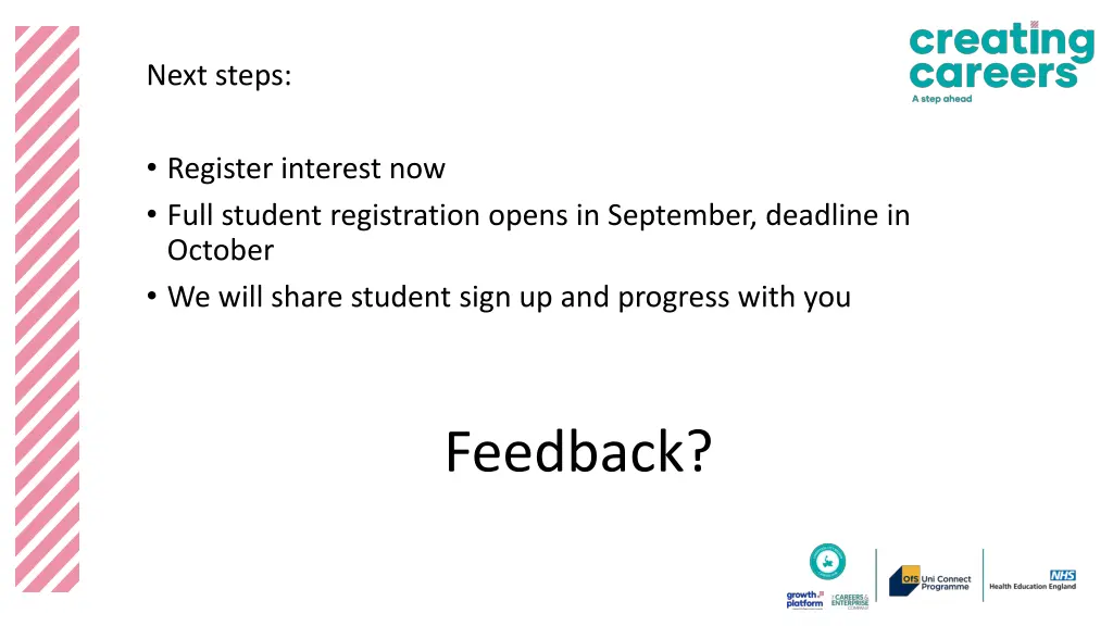 next steps