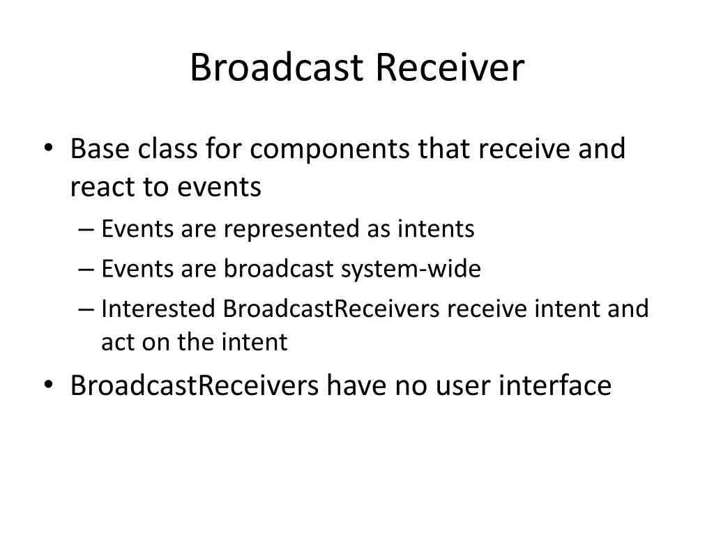 broadcast receiver