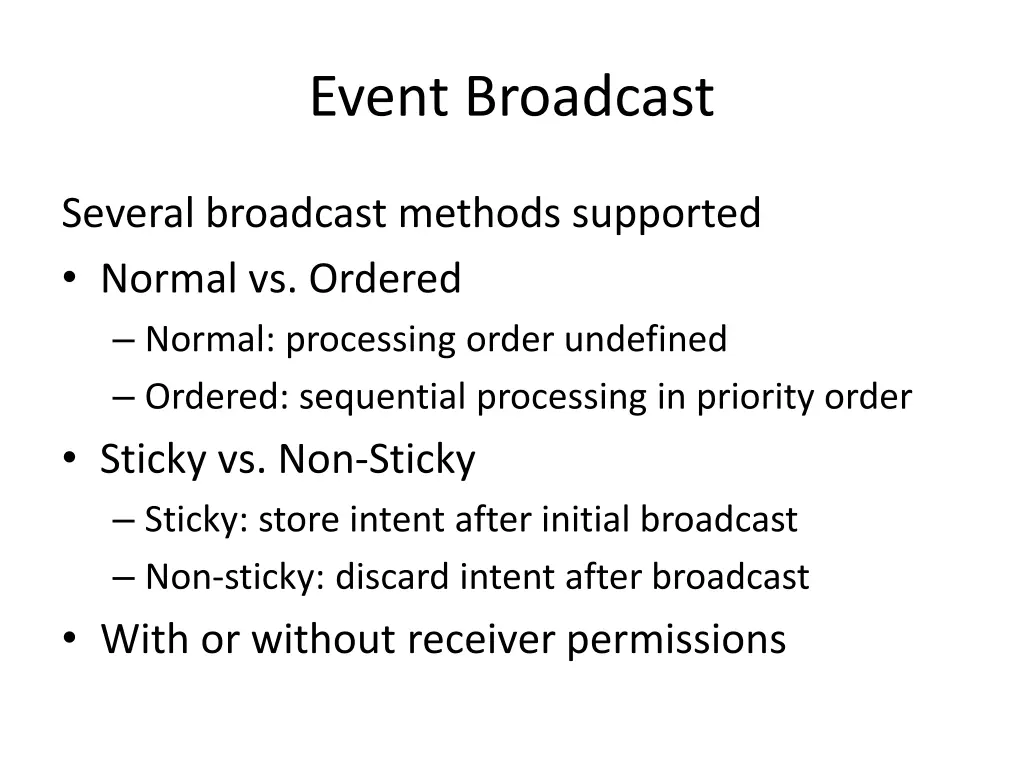 event broadcast