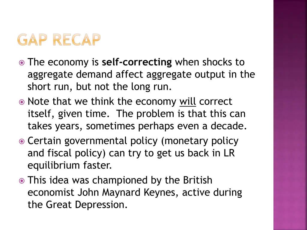 gap recap 1