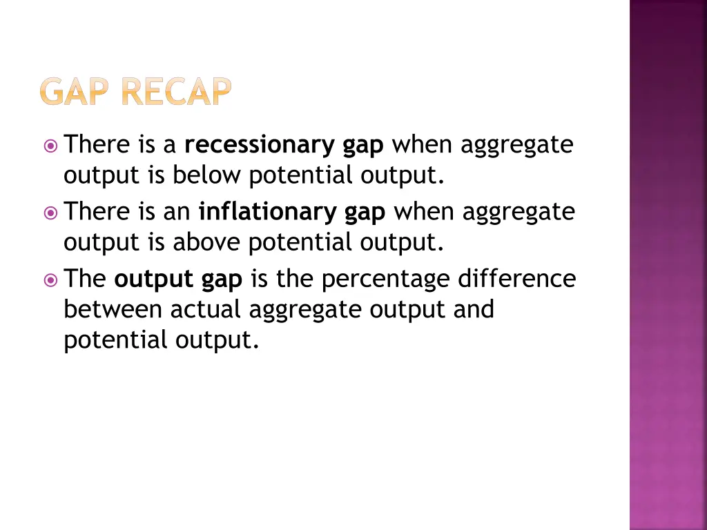 gap recap