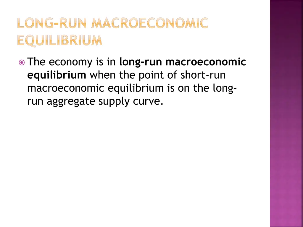 long run macroeconomic equilibrium