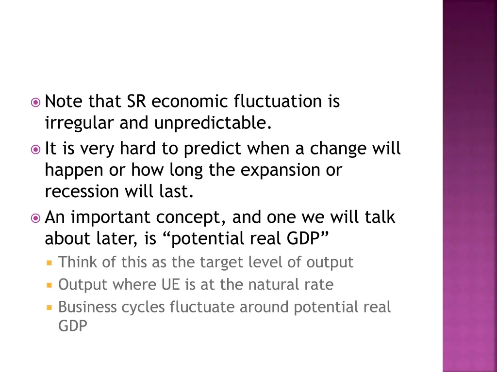 note that sr economic fluctuation is irregular