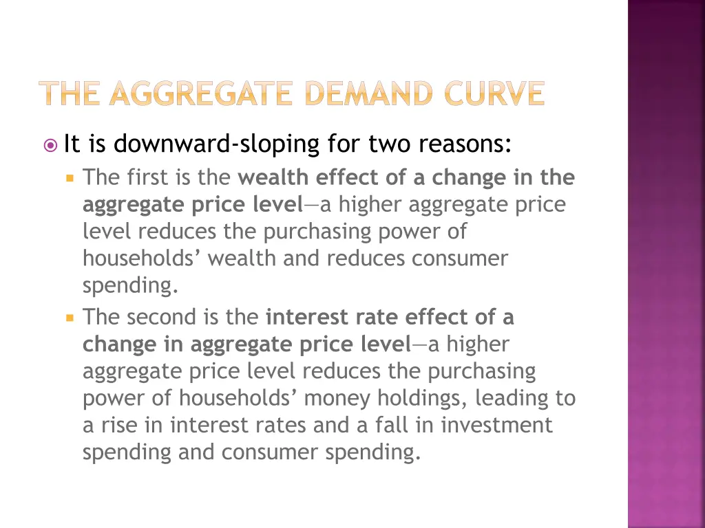 the aggregate demand curve 1