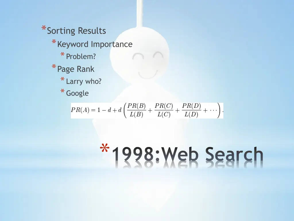 sorting results keyword importance problem page