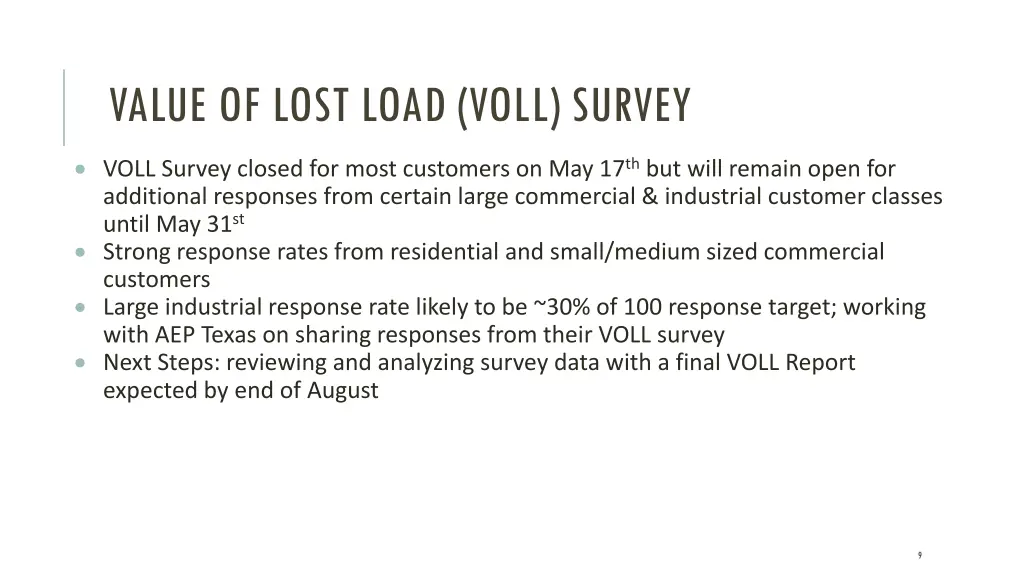 value of lost load voll survey