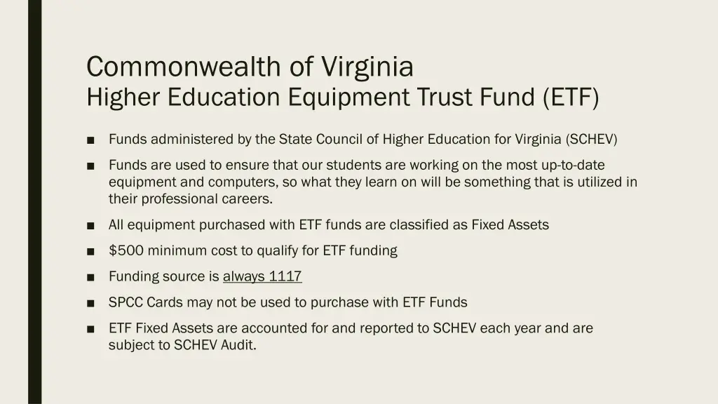 commonwealth of virginia higher education