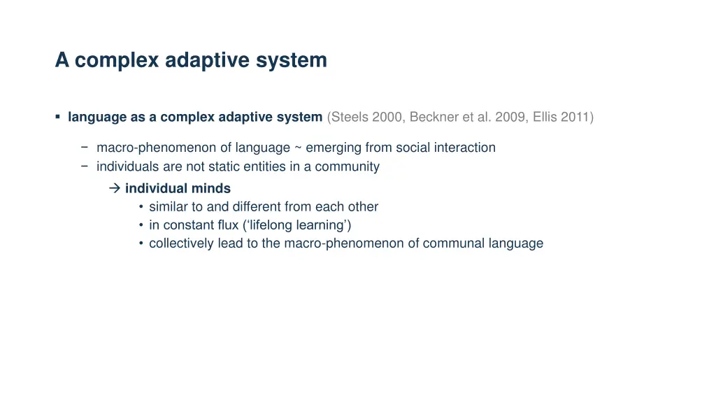 a complex adaptive system