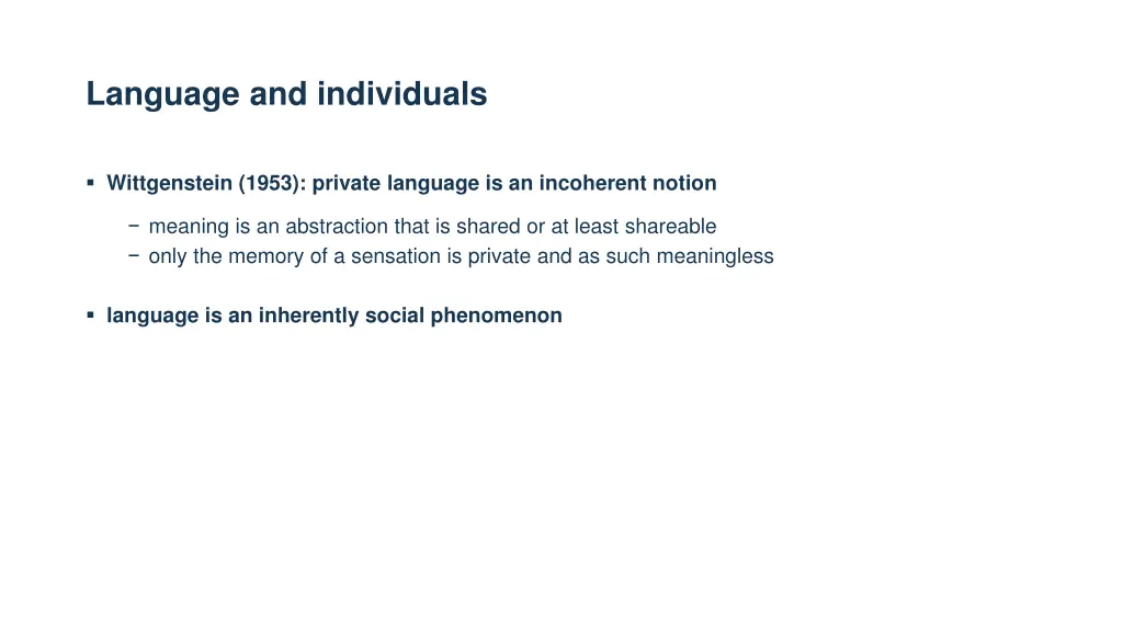language and individuals