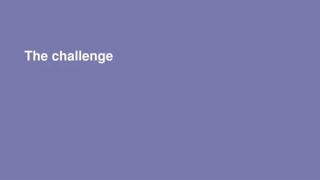 the challenge