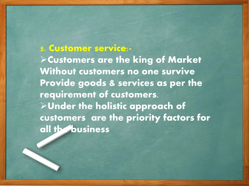 5 customer service customers are the king