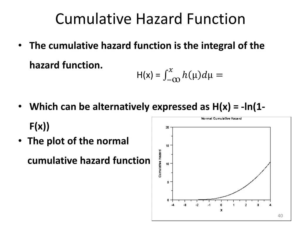 cumulative hazard function