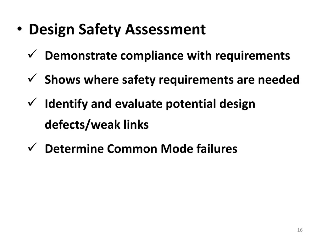 design safety assessment