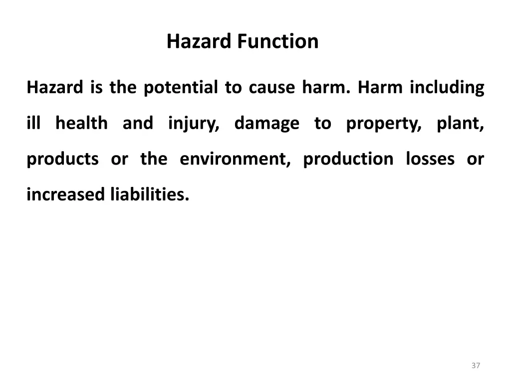 hazard function