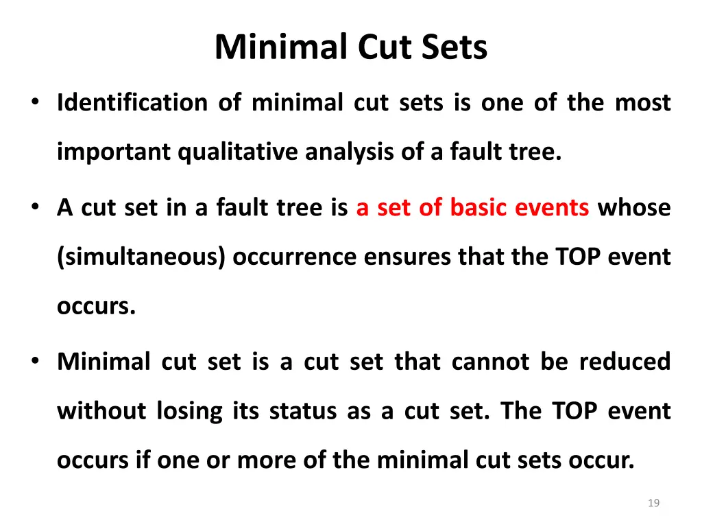 minimal cut sets