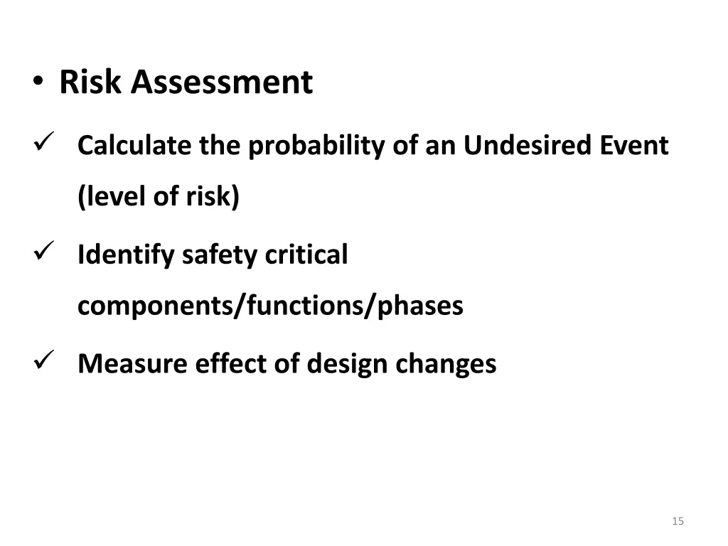 risk assessment