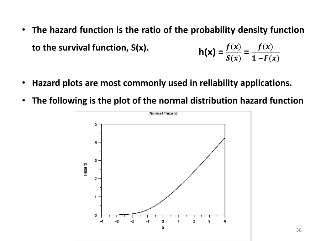 the hazard function is the ratio