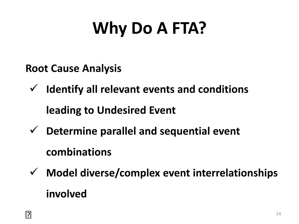 why do a fta