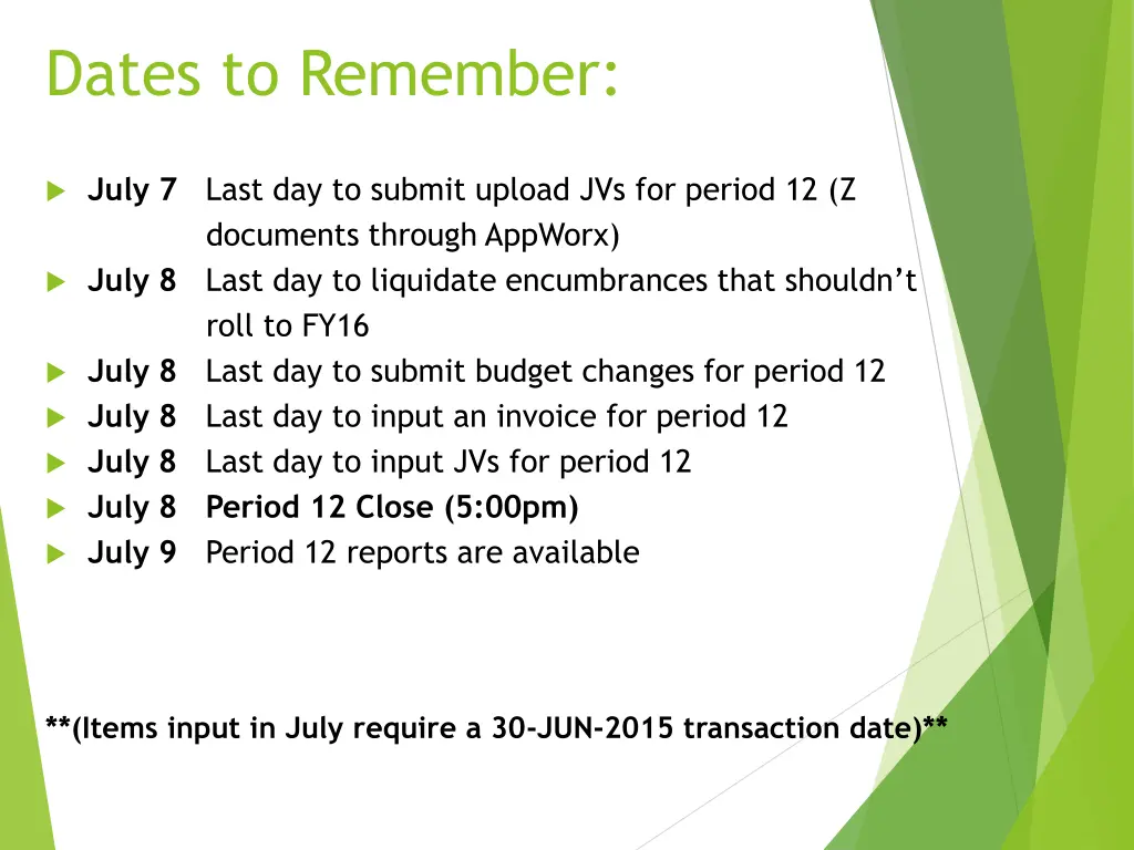 dates to remember 1