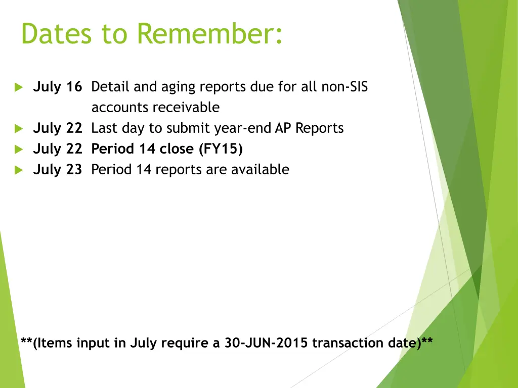 dates to remember 3