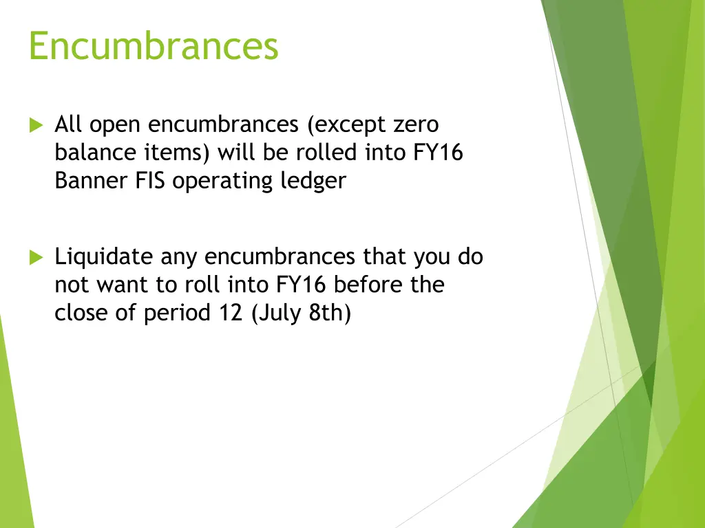 encumbrances