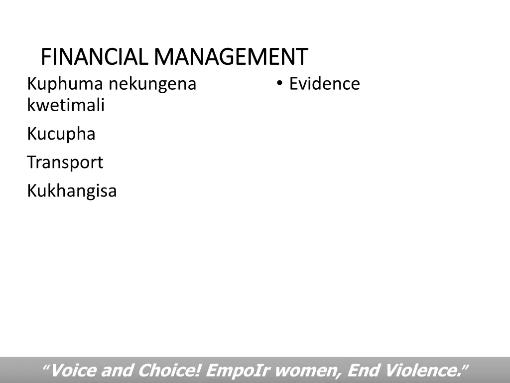 financial management financial management kuphuma