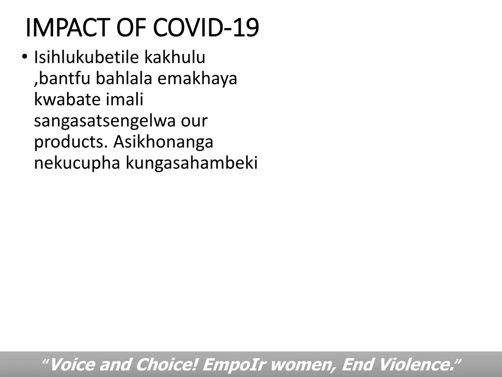 impact of covid impact of covid 19 isihlukubetile