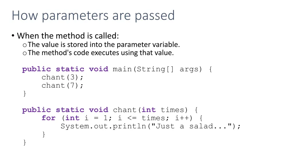 how parameters are passed