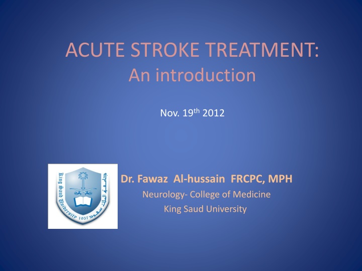 acute stroke treatment an introduction