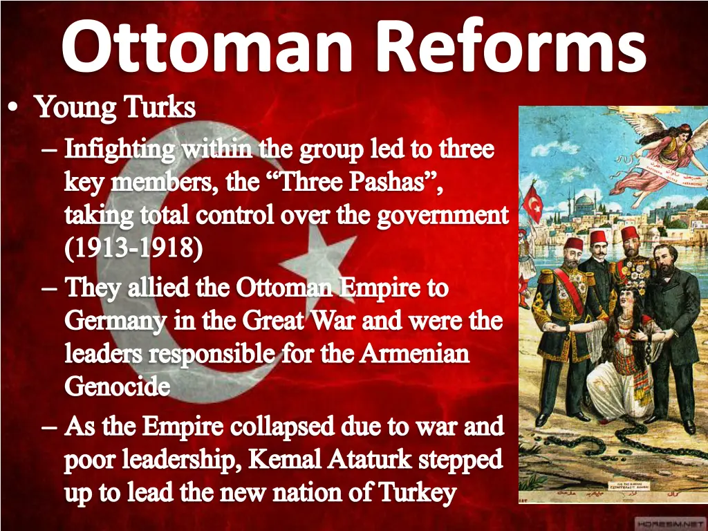 ottoman reforms young turks infighting within