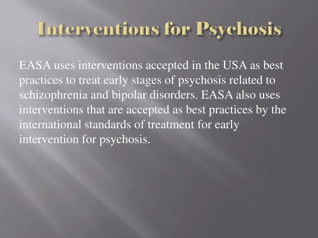 easa uses interventions accepted